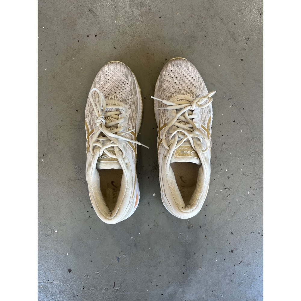 Asics Gel Nimbus 22 Knit Running Shoes Womens 10 Biege‎ Flyte Foam  1012A678 - Picture 6 of 8